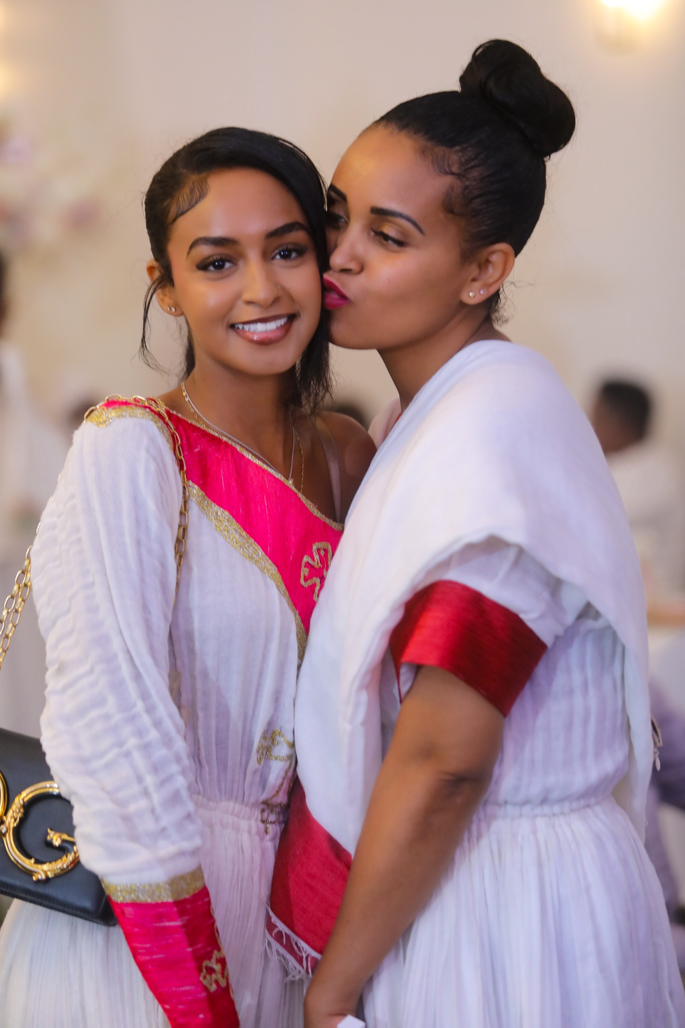 Warm lifestyle portrait at a celebration
