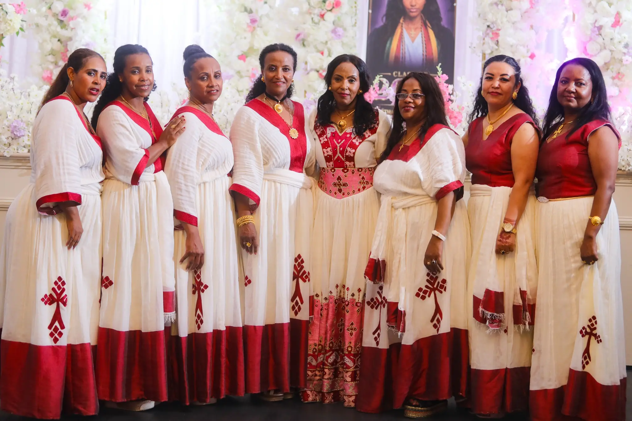 Group portrait in traditional attire